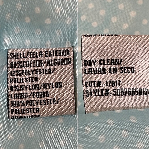 Ice Light Blue Jacquard Floral Blazer with Rhinestone Snap Buttons size 8 - Picture 11 of 16